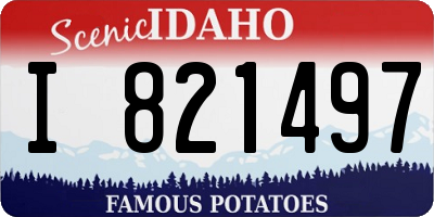ID license plate I821497