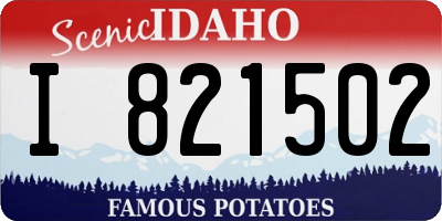ID license plate I821502