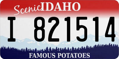 ID license plate I821514
