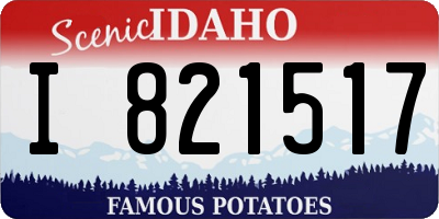 ID license plate I821517