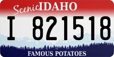 ID license plate I821518
