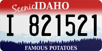 ID license plate I821521