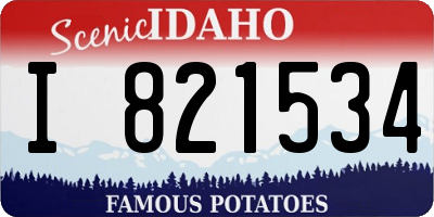 ID license plate I821534