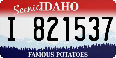 ID license plate I821537