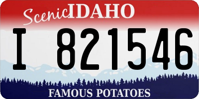 ID license plate I821546
