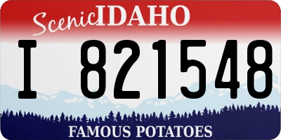 ID license plate I821548