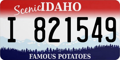 ID license plate I821549