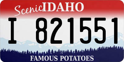 ID license plate I821551