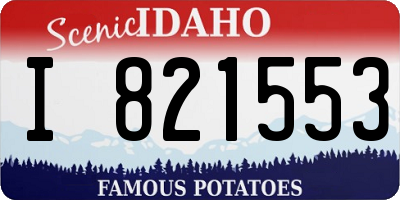 ID license plate I821553
