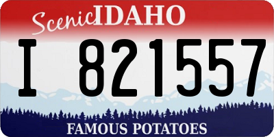 ID license plate I821557