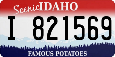 ID license plate I821569