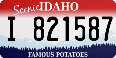 ID license plate I821587