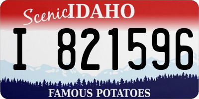 ID license plate I821596