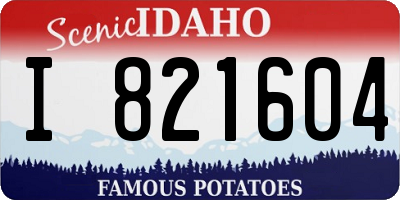 ID license plate I821604