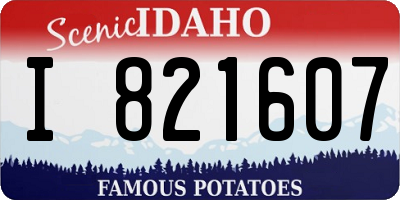 ID license plate I821607