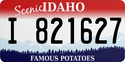ID license plate I821627