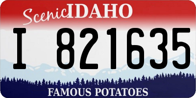 ID license plate I821635