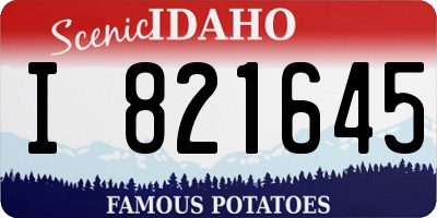 ID license plate I821645