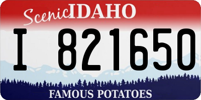 ID license plate I821650