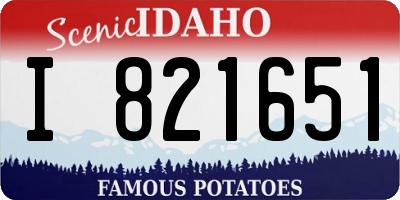 ID license plate I821651