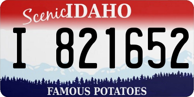 ID license plate I821652