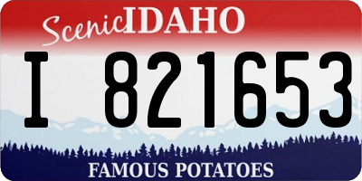ID license plate I821653