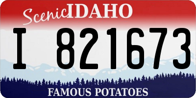 ID license plate I821673