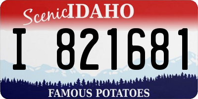 ID license plate I821681