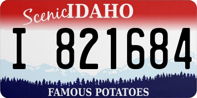 ID license plate I821684