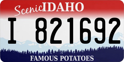 ID license plate I821692