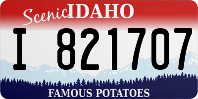 ID license plate I821707