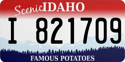 ID license plate I821709