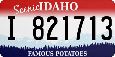 ID license plate I821713