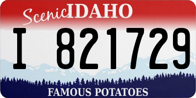 ID license plate I821729