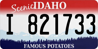 ID license plate I821733