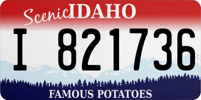 ID license plate I821736