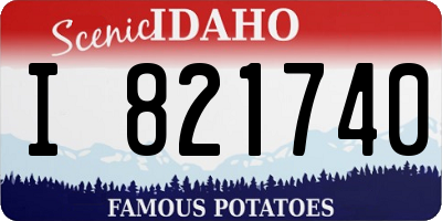 ID license plate I821740