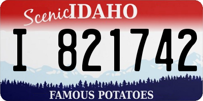 ID license plate I821742