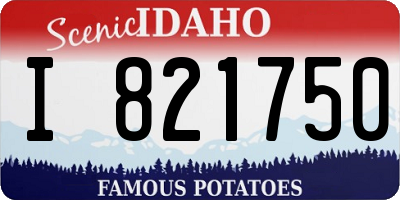ID license plate I821750