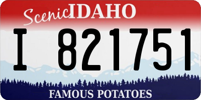 ID license plate I821751