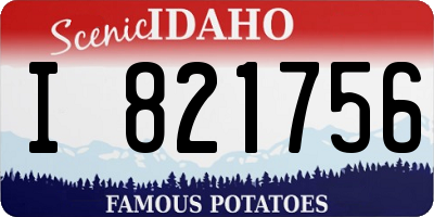ID license plate I821756