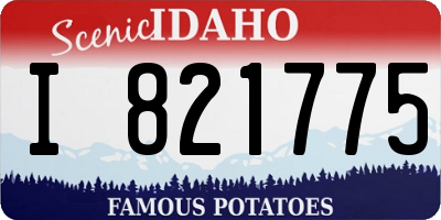 ID license plate I821775