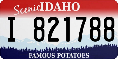 ID license plate I821788