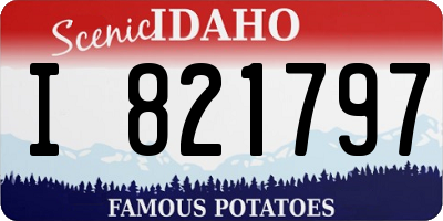 ID license plate I821797