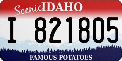ID license plate I821805