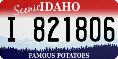 ID license plate I821806