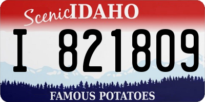 ID license plate I821809