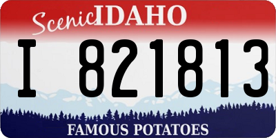 ID license plate I821813
