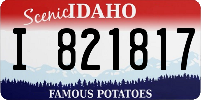 ID license plate I821817