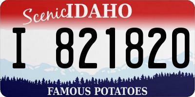 ID license plate I821820